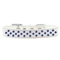 Unconditional Love Sprinkles Blue Crystals Dog CollarWhite Size 20 UN811466